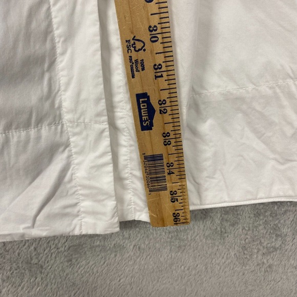 Everlane White Maxi A-Line Skirt with Smocked Detail - Picture 5 of 11